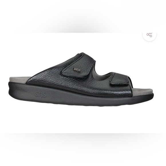 SAS Women’s Black Leather Slide Sandals - Picture 4 of 10